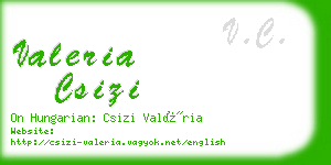 valeria csizi business card